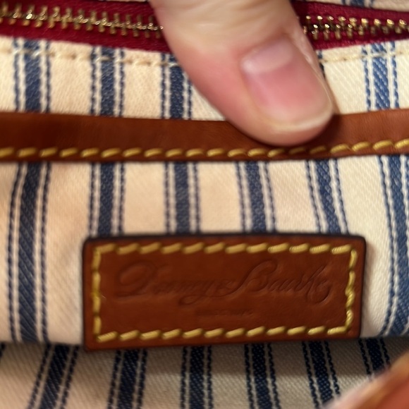 DOONEY & BOURKE Navy Crossbody Tan Leather Trim Adjustable Strap - Picture 13 of 15